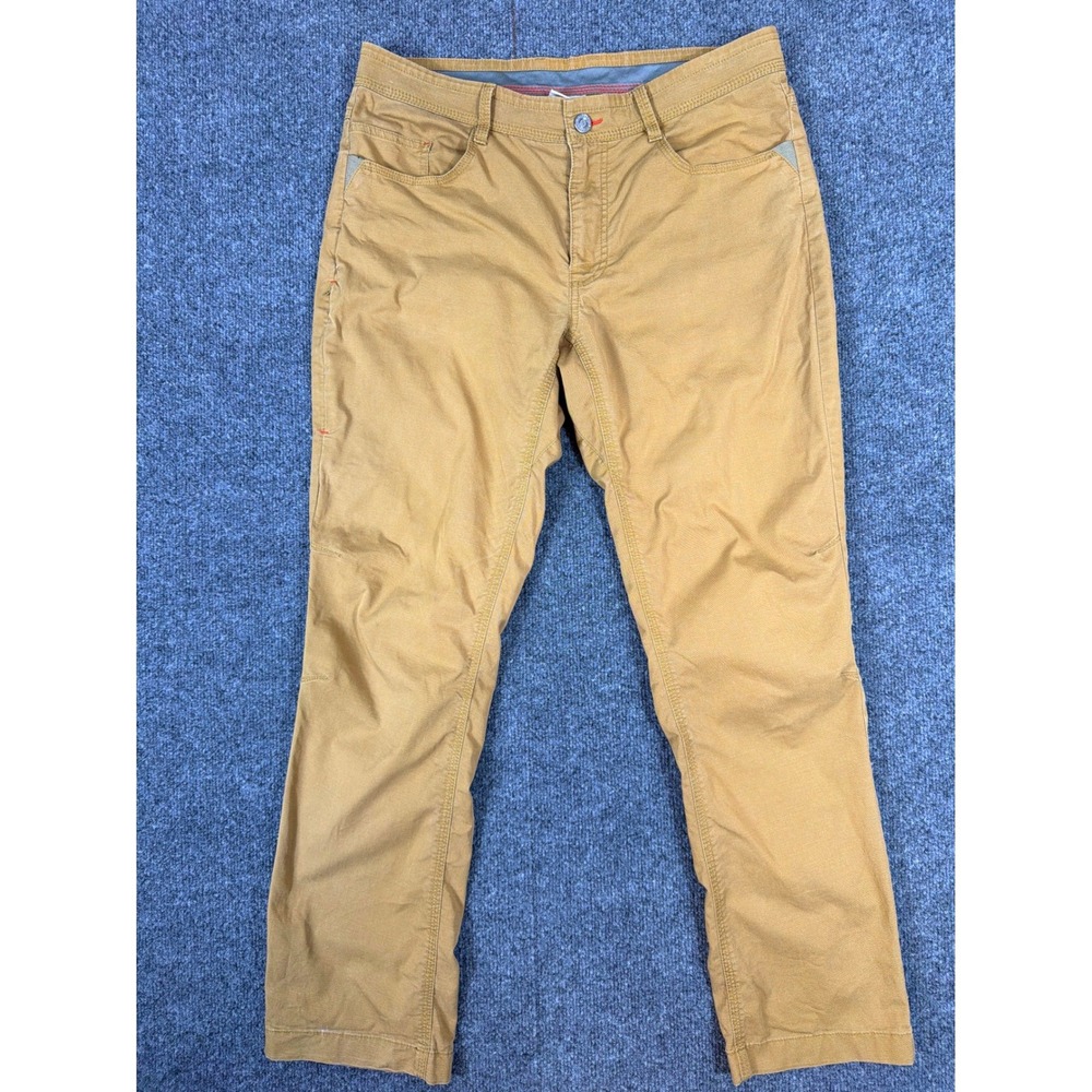 LL Bean Mens Organic Cotton Blend Pants 33x30 Tan Khaki Straight 510740